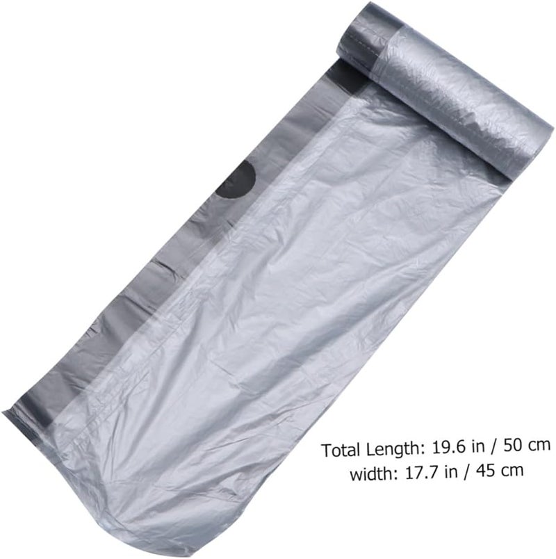 أكياس قمامة بسحاب سميك 75 قطعة 5 لفات لون معدني إغلاق تلقائي للمطبخ المنزلي - Image 2